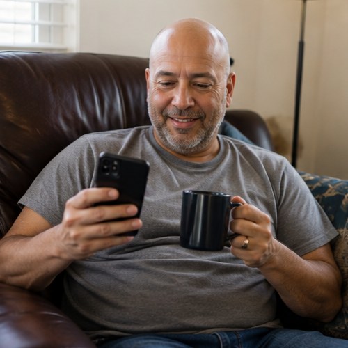 An adult managing daily life independently at home