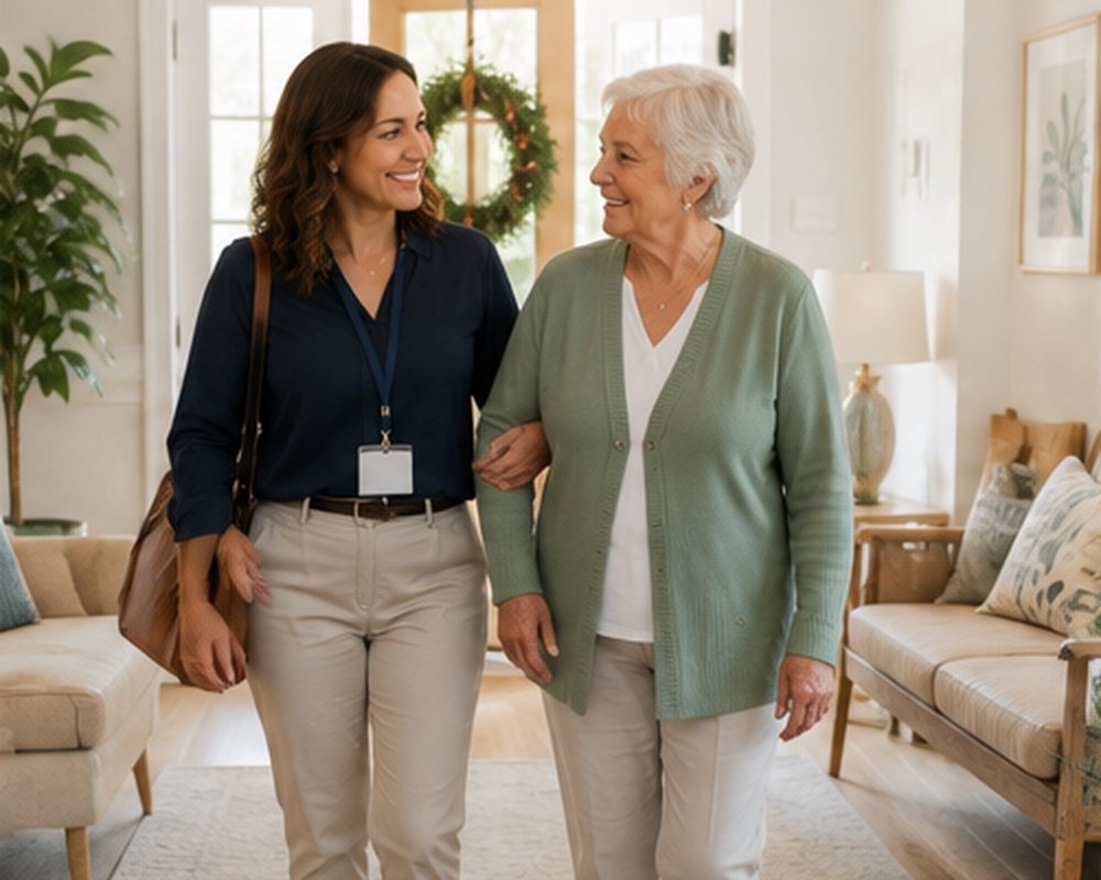 A Service Coordinator helping a client return home to the community
